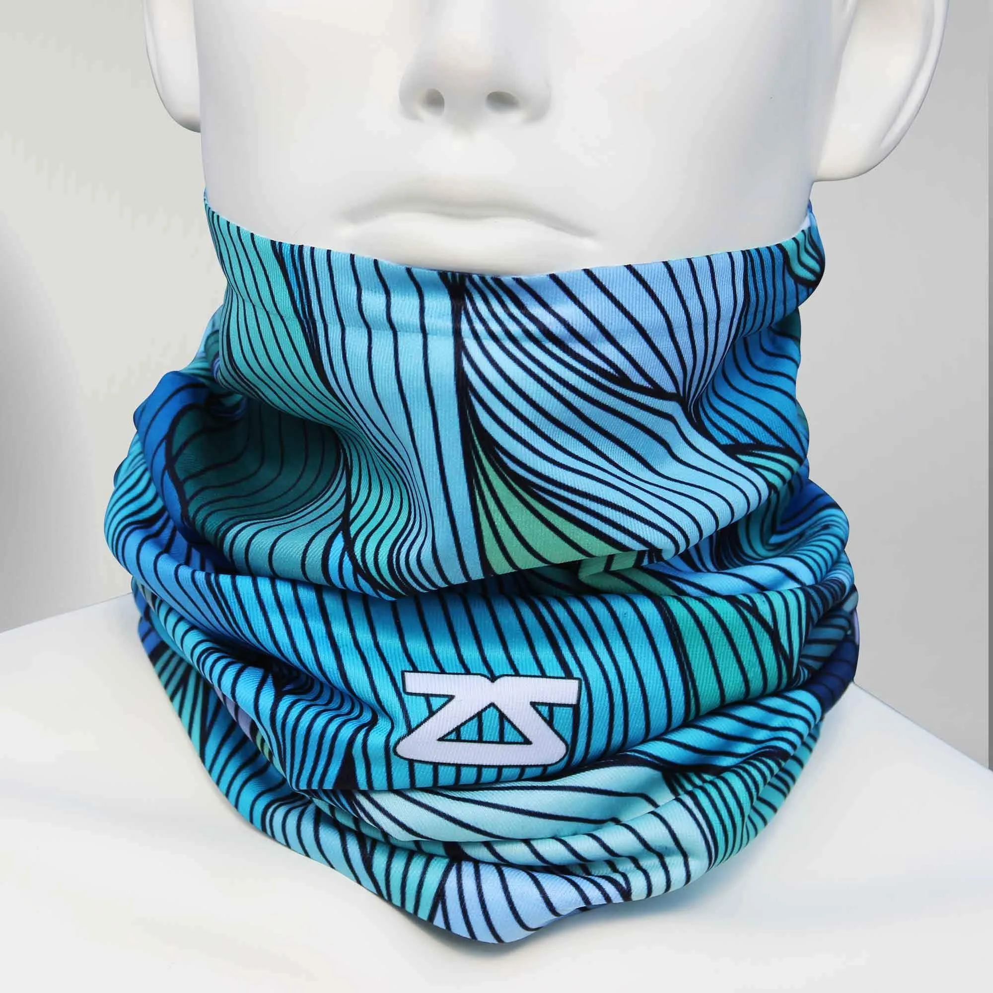 Abstract Waves Multi-Use Neck Gaiter & Headwear