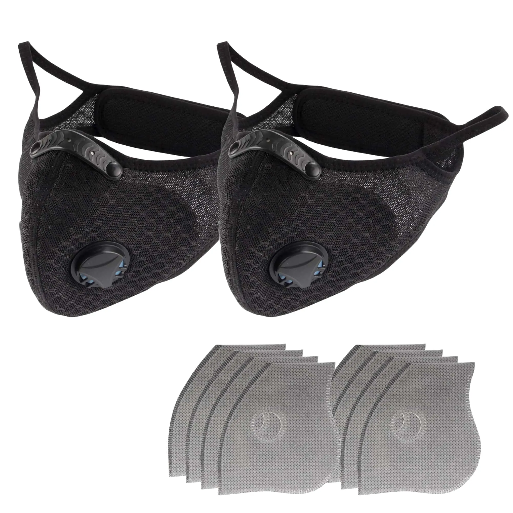 Activated Carbon Dust Sport Mask with Exhalation Valves