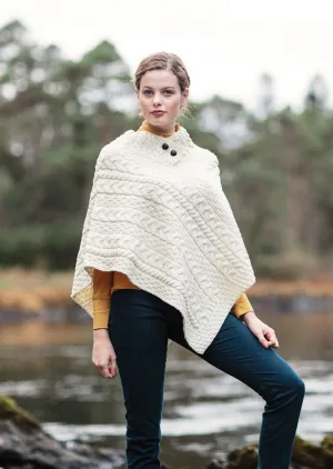 Aran Poncho | Natural