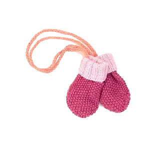 Baby String Mittens - Rose Petals