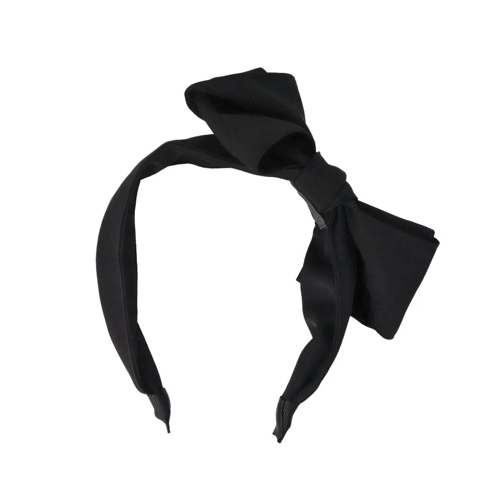 Big Black Side Bow Headband