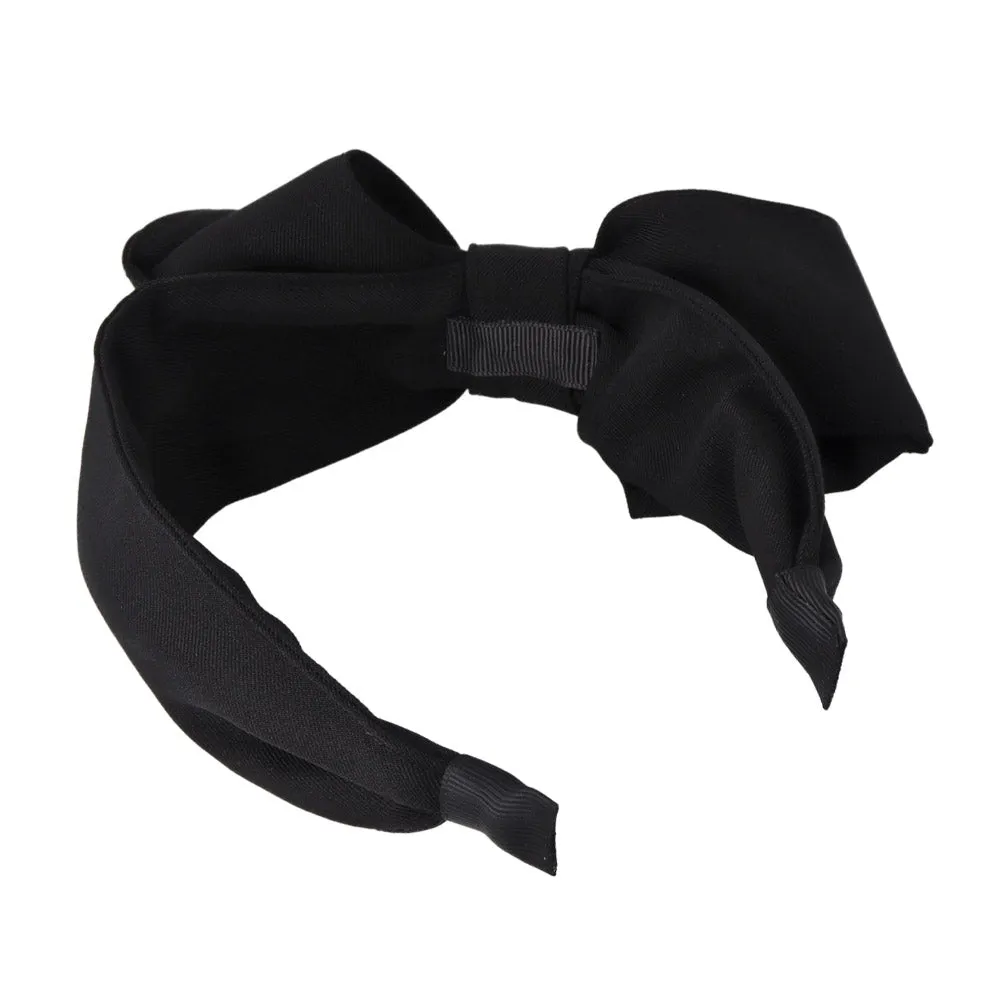 Big Black Side Bow Headband