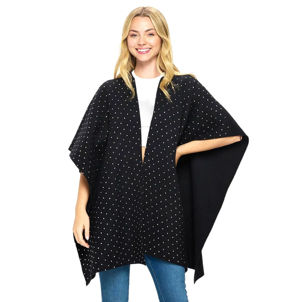 Bling Solid Ruana Poncho