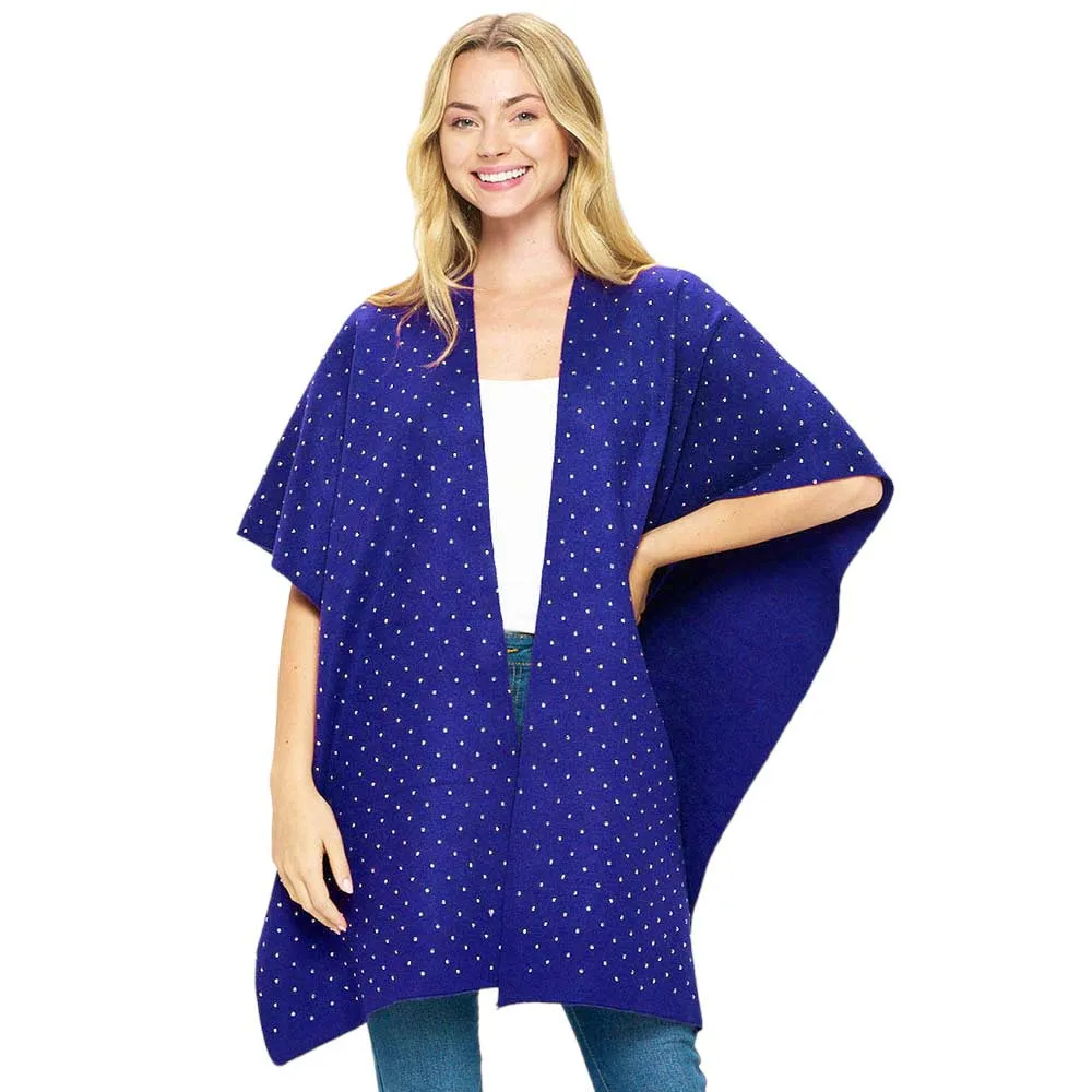 Bling Solid Ruana Poncho