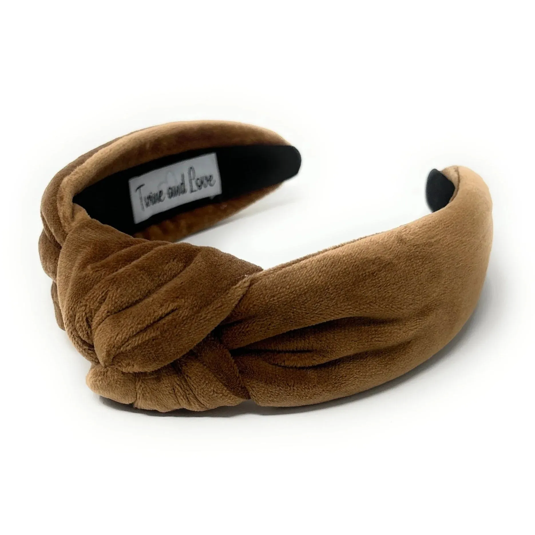 Brown Velour Knot Headband