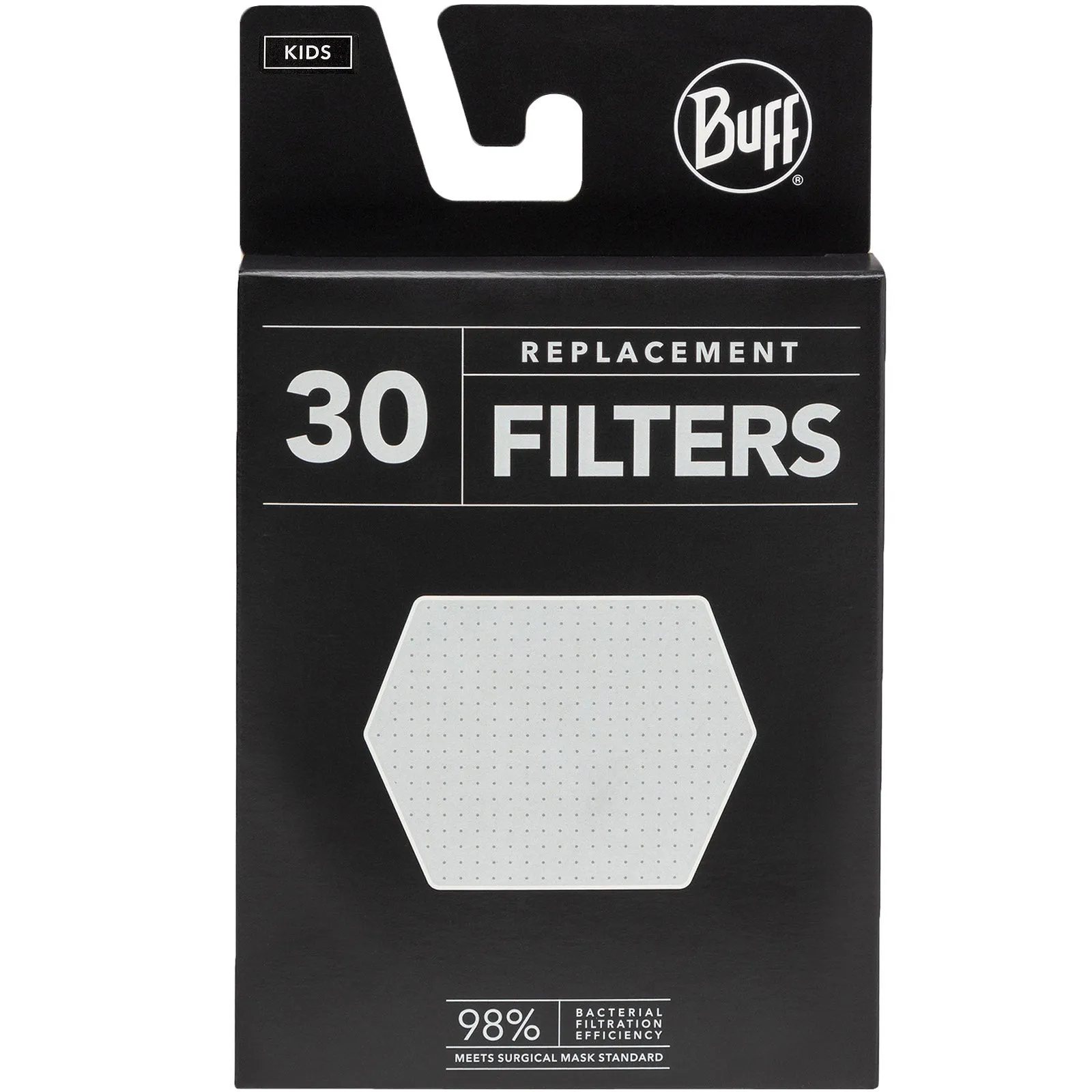 Buff 98% Bacterial Filtration Replacement Filters - 30 Pack - Kids