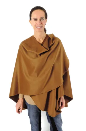 Classic Cape in Brushed Baby Alpaca - Camel / Regular