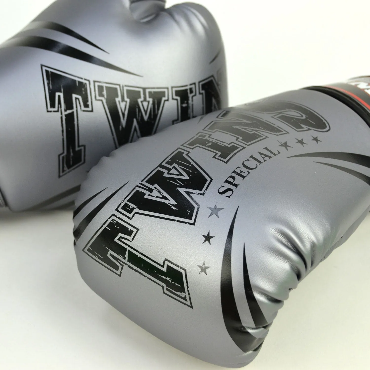 FBGVDM3-TW6 Twins Non-Leather Boxing Gloves Grey