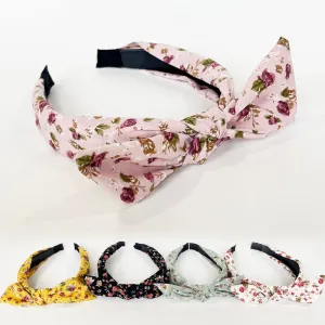 Flower Printed Bow Headband 933 (12 units)