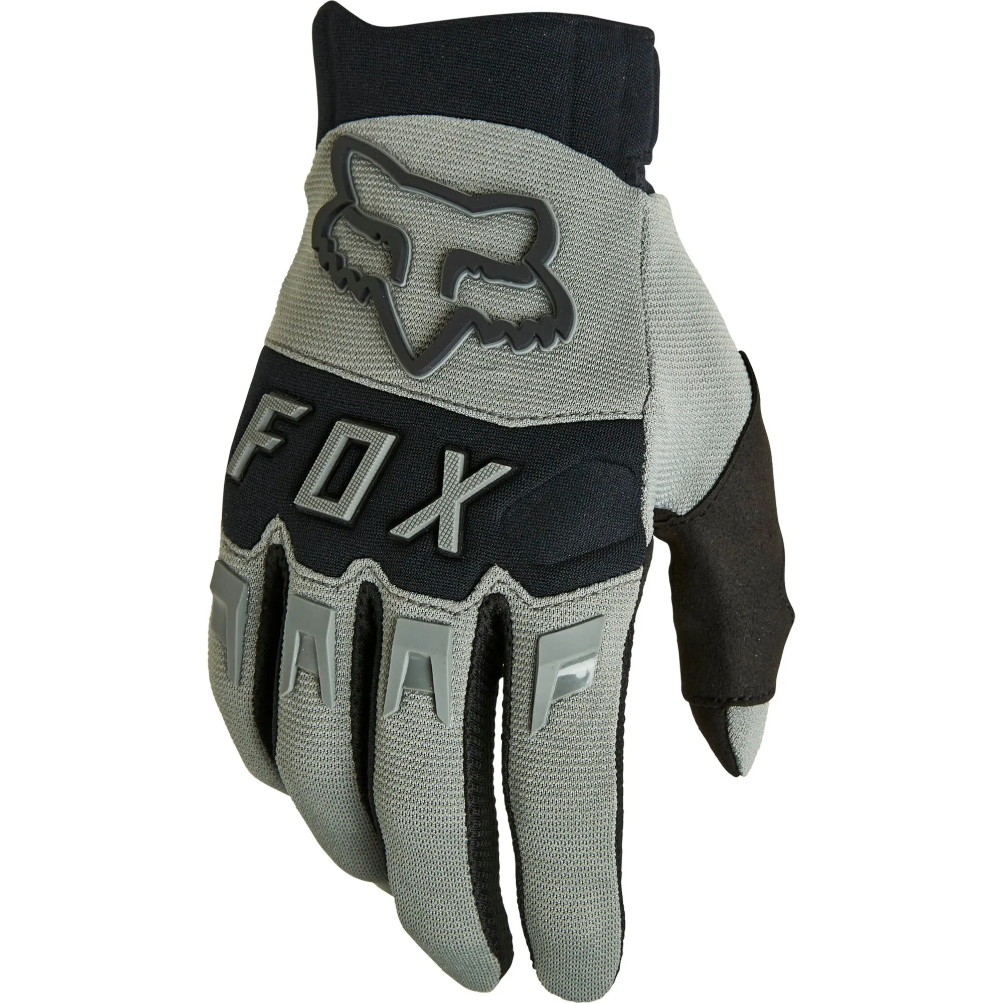 Fox Racing  Dirtpaw Gloves Knuckle Coverage Touch Screen Compatible Secure Pewter