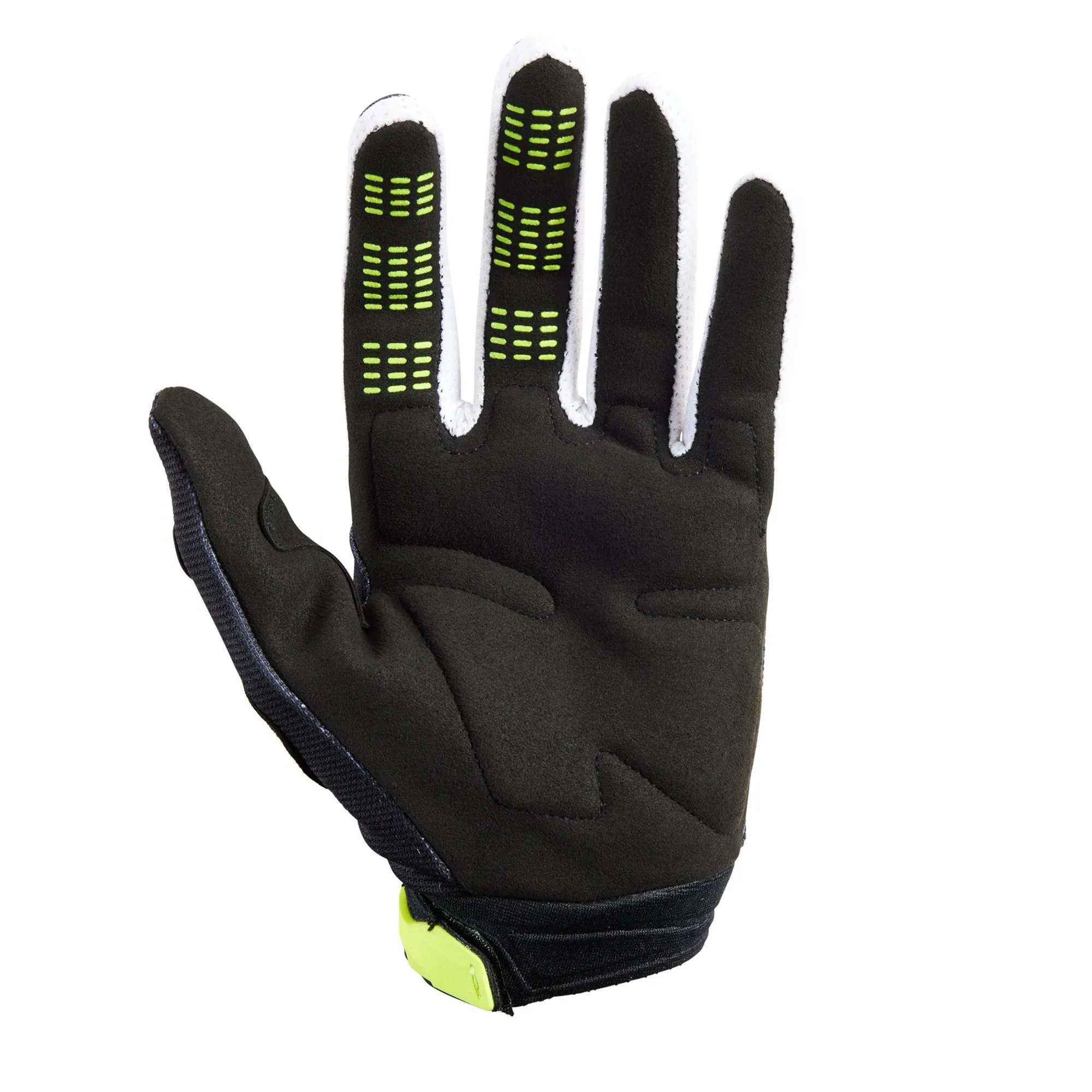 Fox Racing  Mens 180 Morphic Gloves Clarino Palm Secure Fit Off-Road Black Yellow