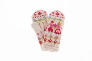 French Knot Joyful People Mittens