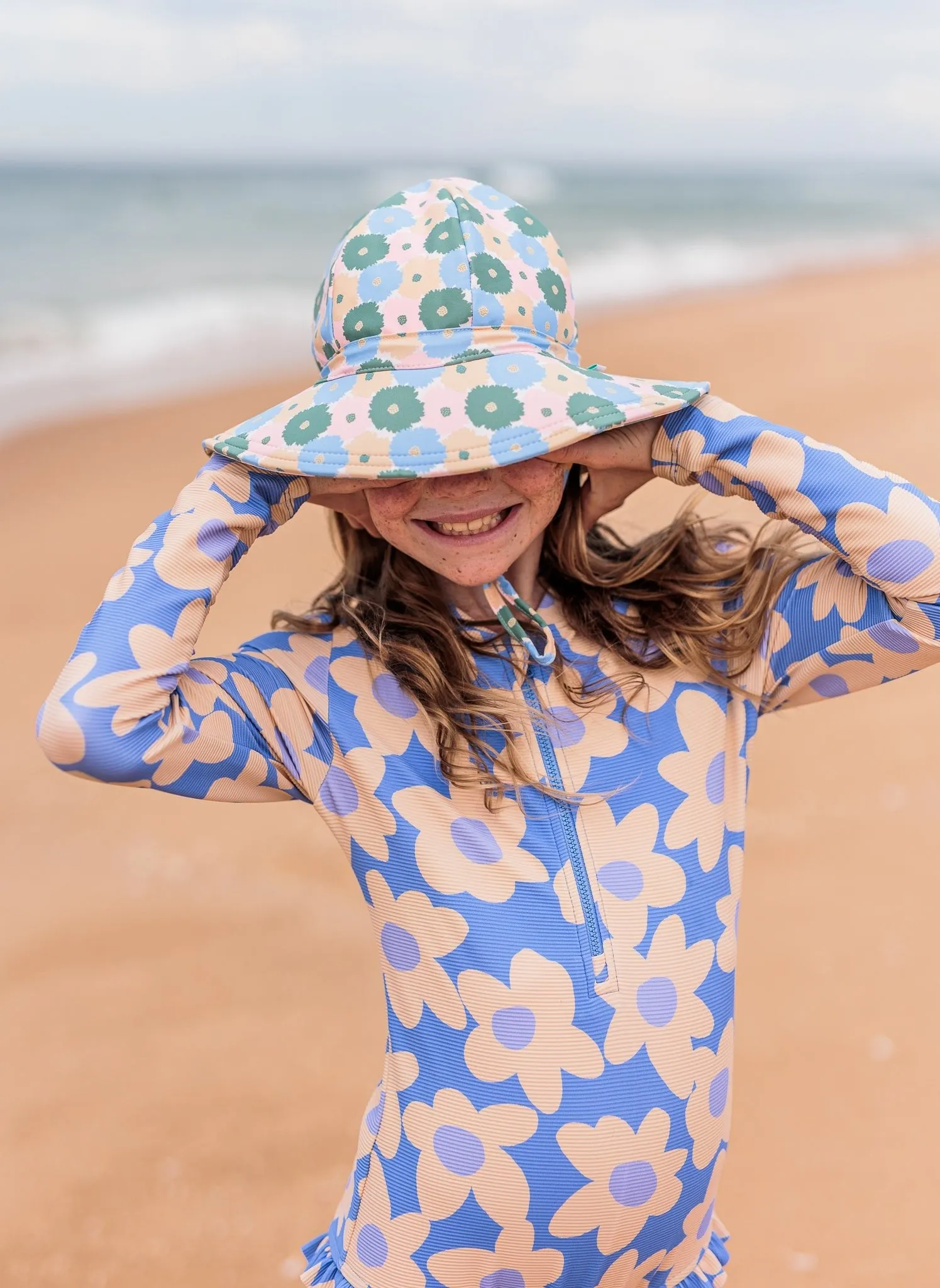 Full Bloom Wide Brim Swim Hat