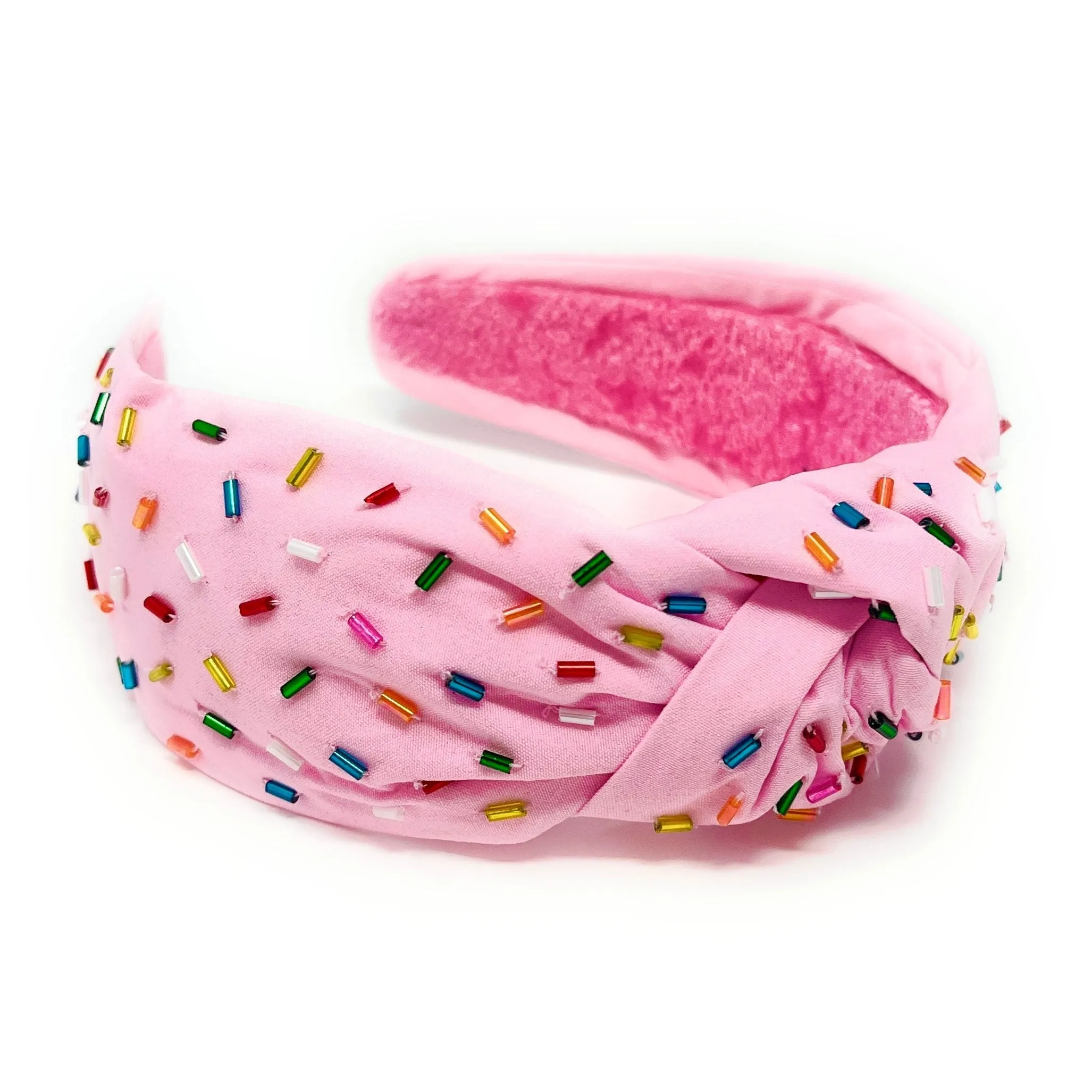 Hand Beaded Sprinkles Knot Headband