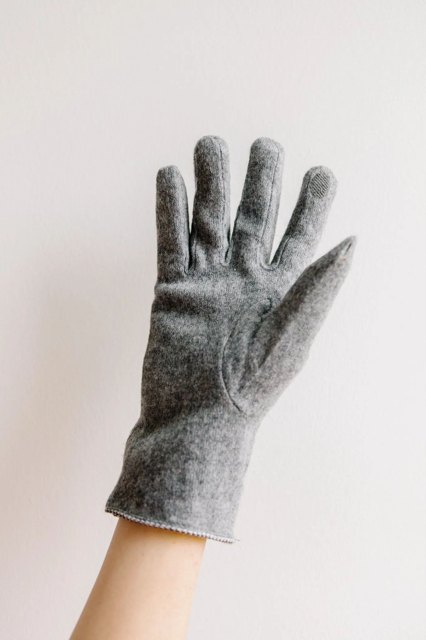 Keepin' Warm Gray Wool Gloves