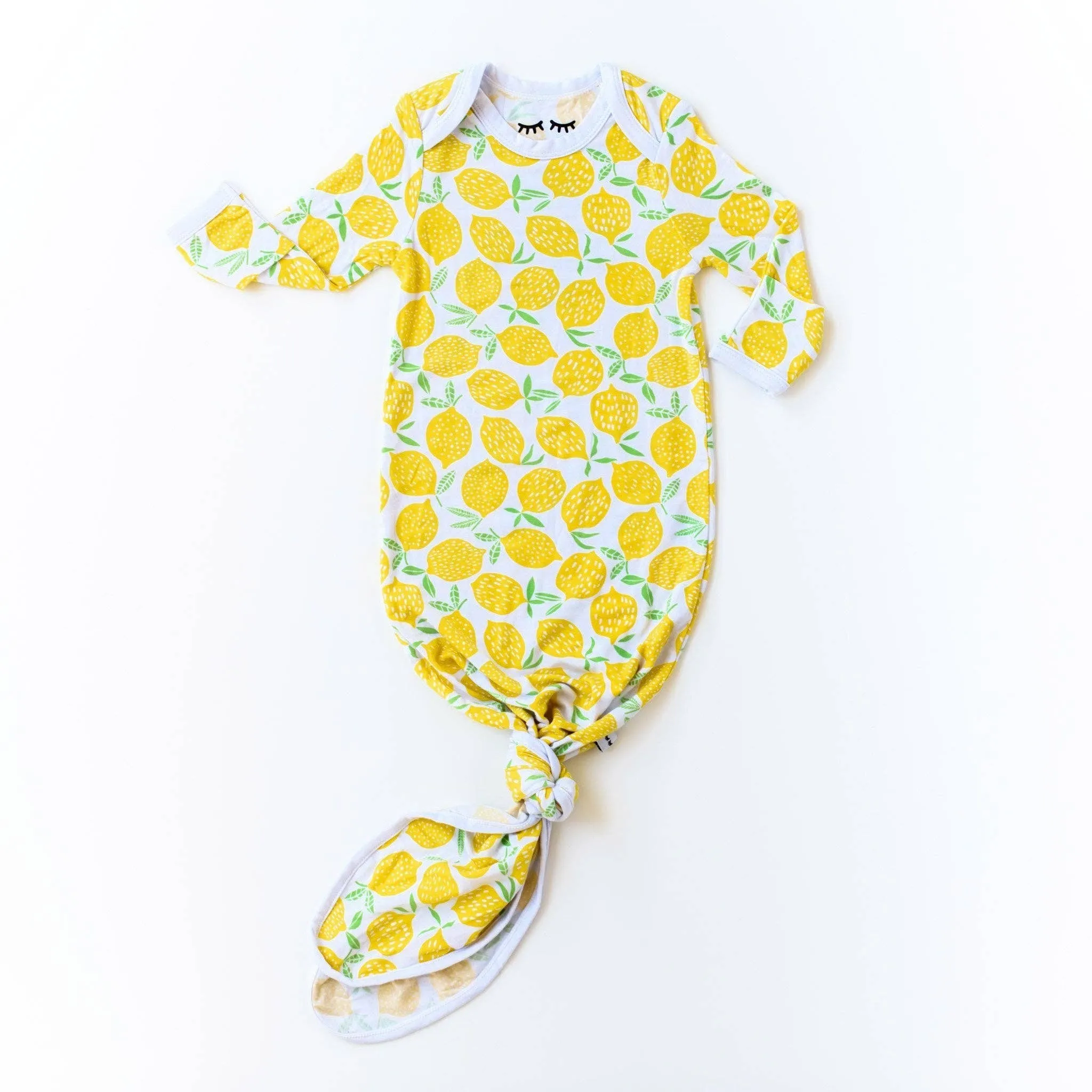 Little Sleepies - Lemons Bamboo Viscose Infant Knotted Gown