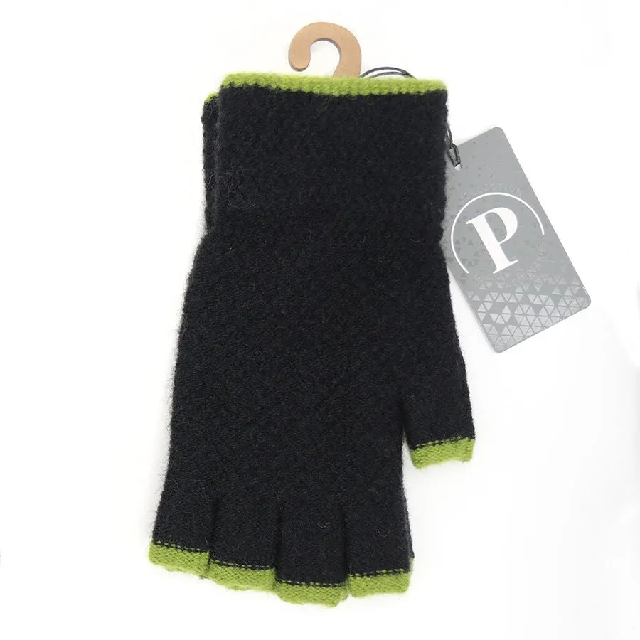 Men's Black Fingerless Gloves