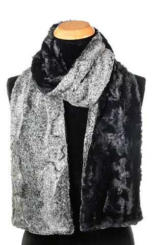 Men's Classic Scarf - Two-Tone, Luxury Faux Fur in Nimbus