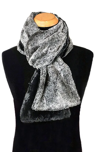 Men's Classic Scarf - Two-Tone, Luxury Faux Fur in Nimbus