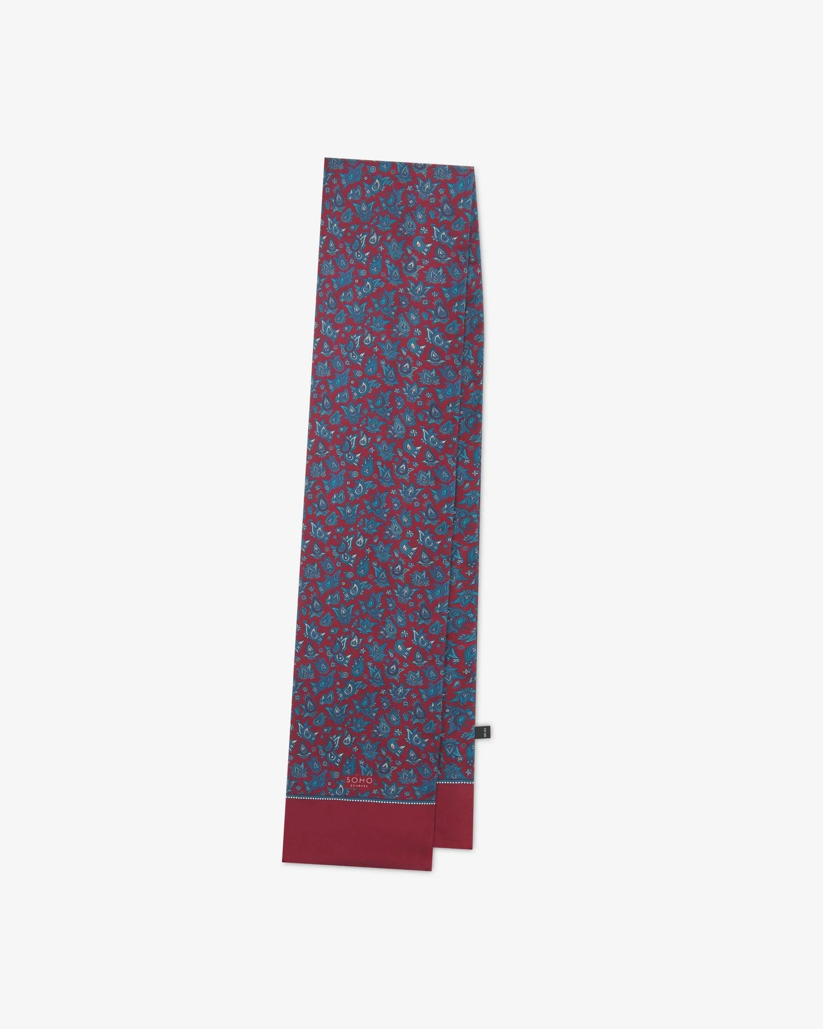 Men's Silk Paisley Scarf in Rust - The Buttermere