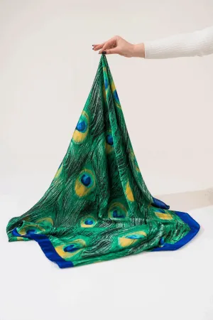 Peacock Silk Scarf