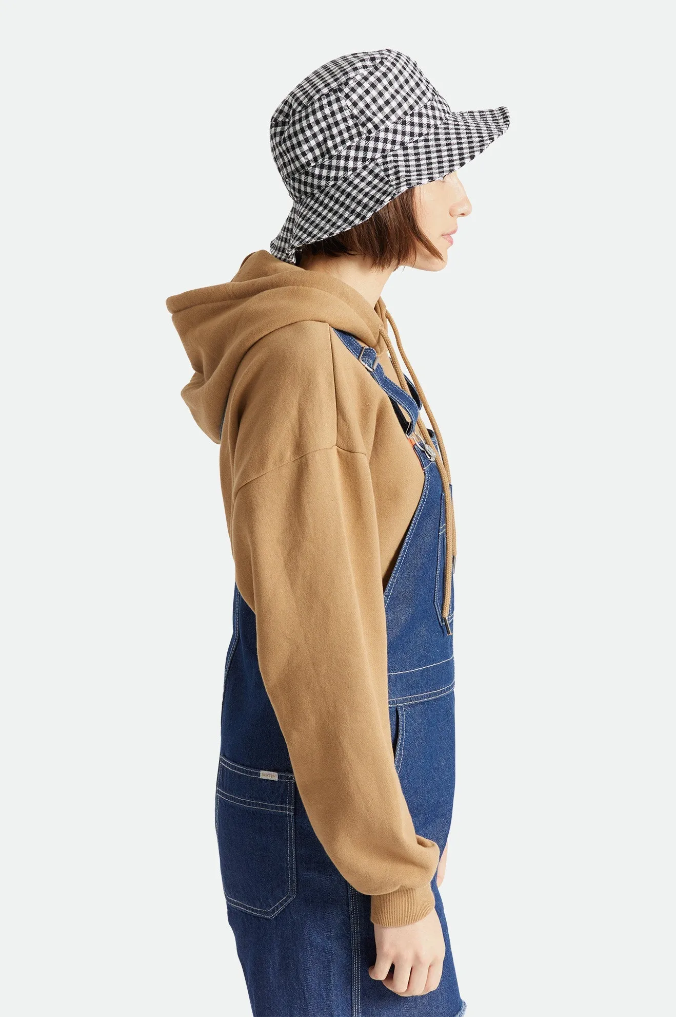 Petra Packable Bucket Hat - Black Gingham