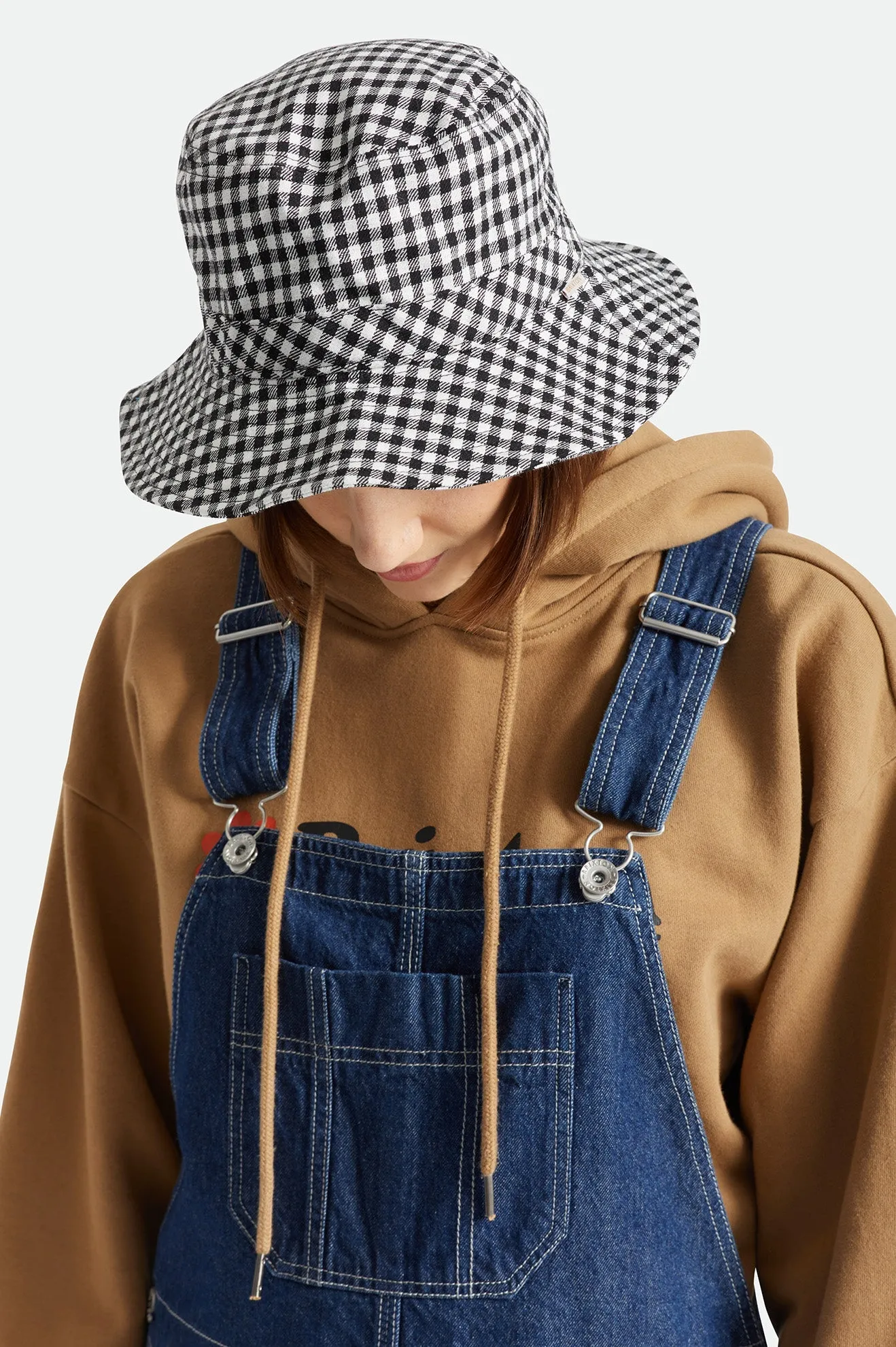 Petra Packable Bucket Hat - Black Gingham