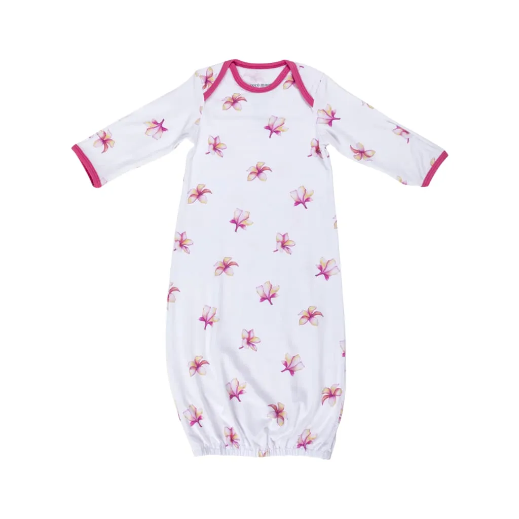 Plumeria Bamboo Layette Gown