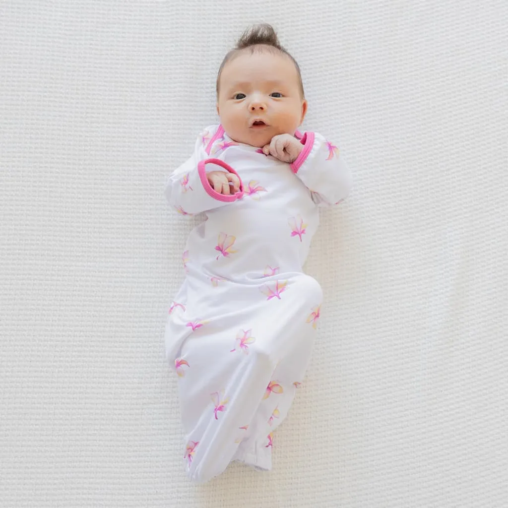 Plumeria Bamboo Layette Gown