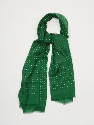 Polka Dot Tubular Scarf, Green