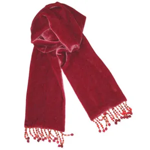 RASPBERRY VELVET SCARF