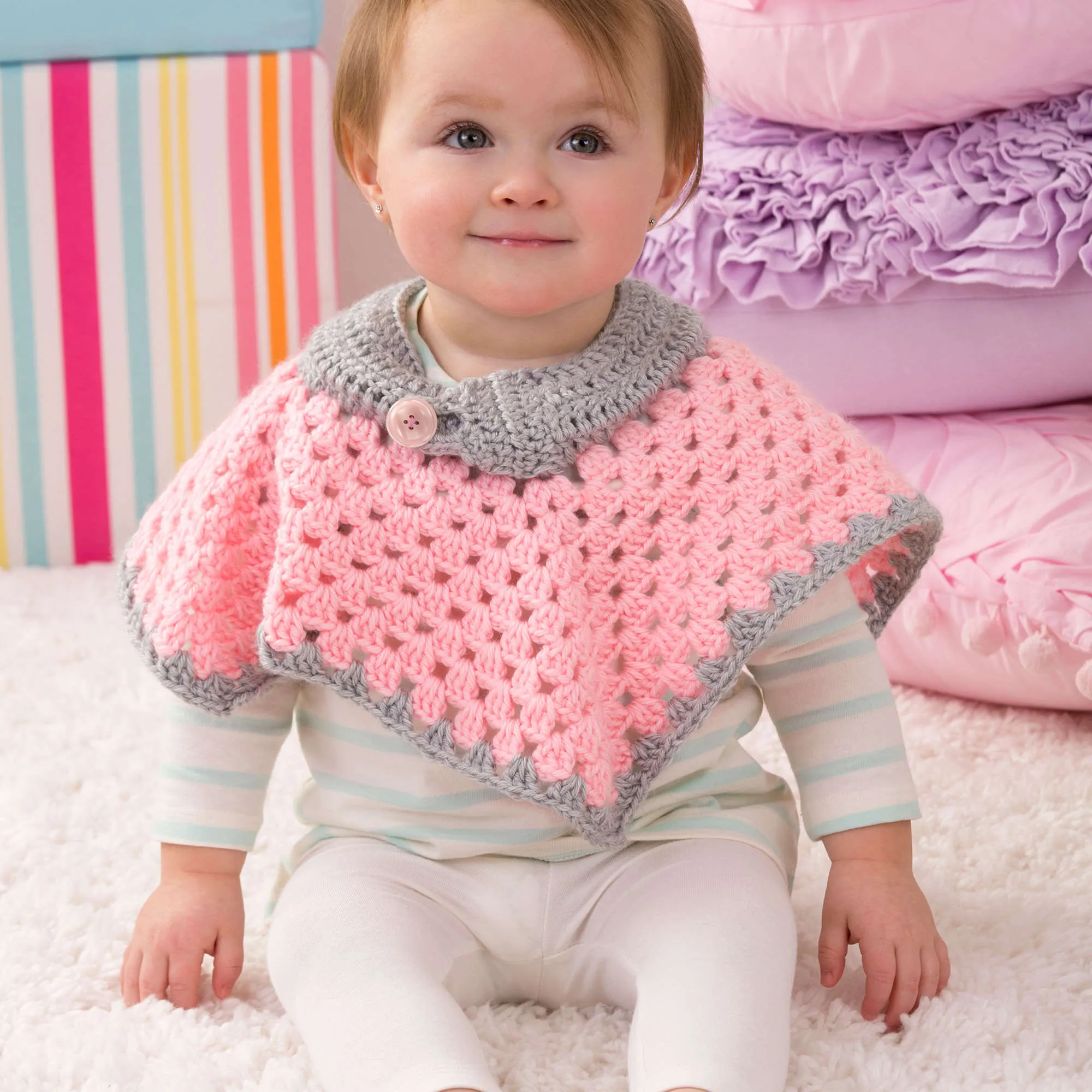 Red Heart Crochet Sweet Baby Poncho