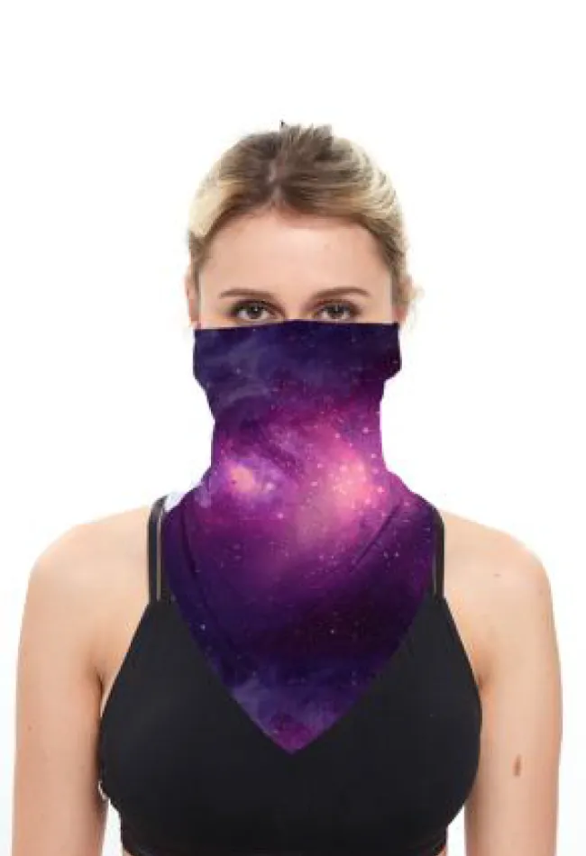 Stitched and Stretchy Earloop Galaxy Neck Gaiter Face Cover