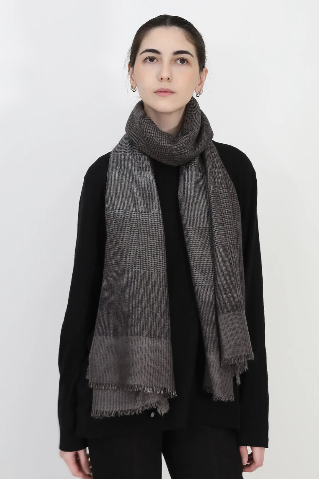 STONE GREY ITALIAN CASHMERE SCARF