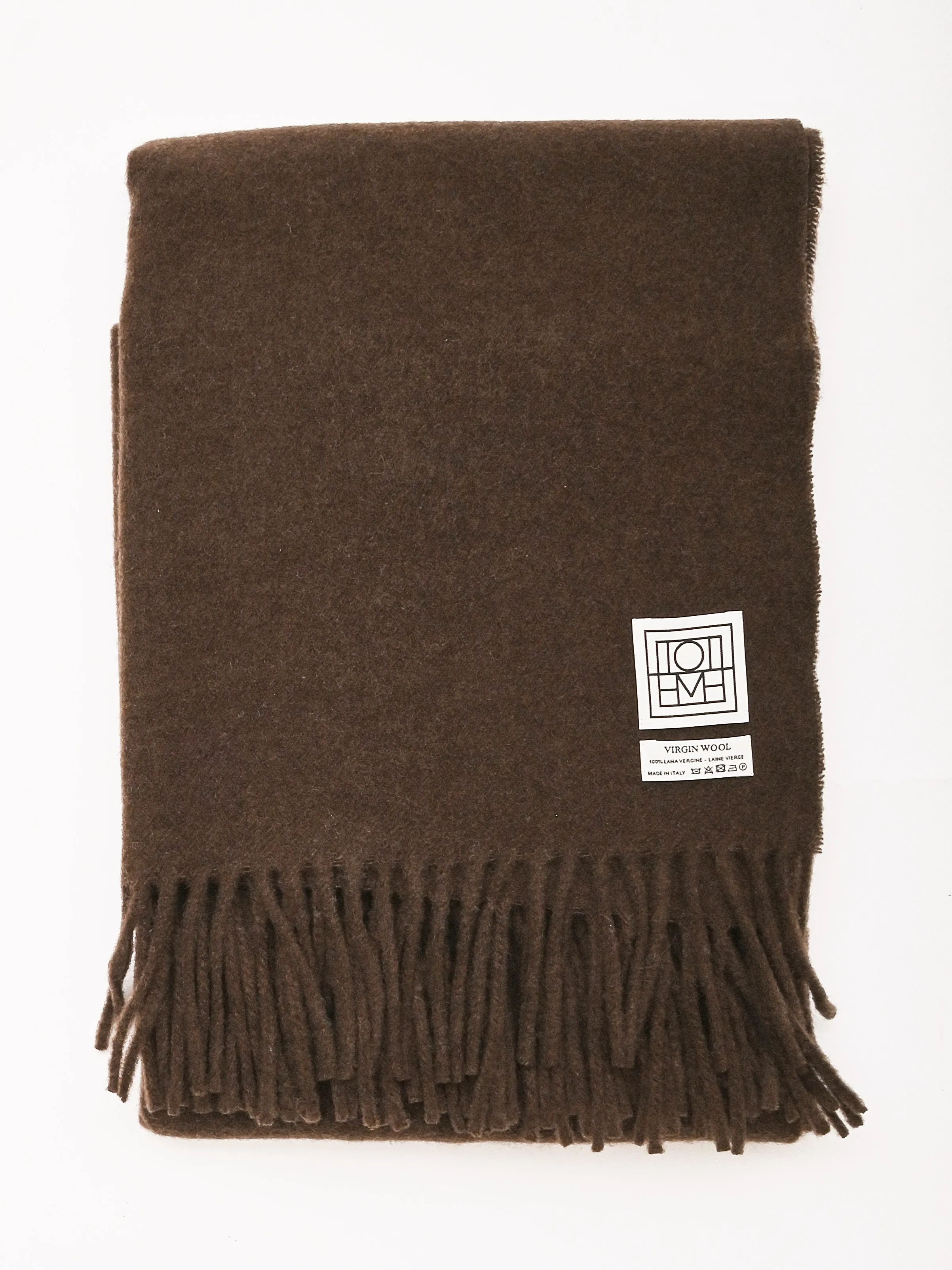 Washed Brown Classic Wool Scarf