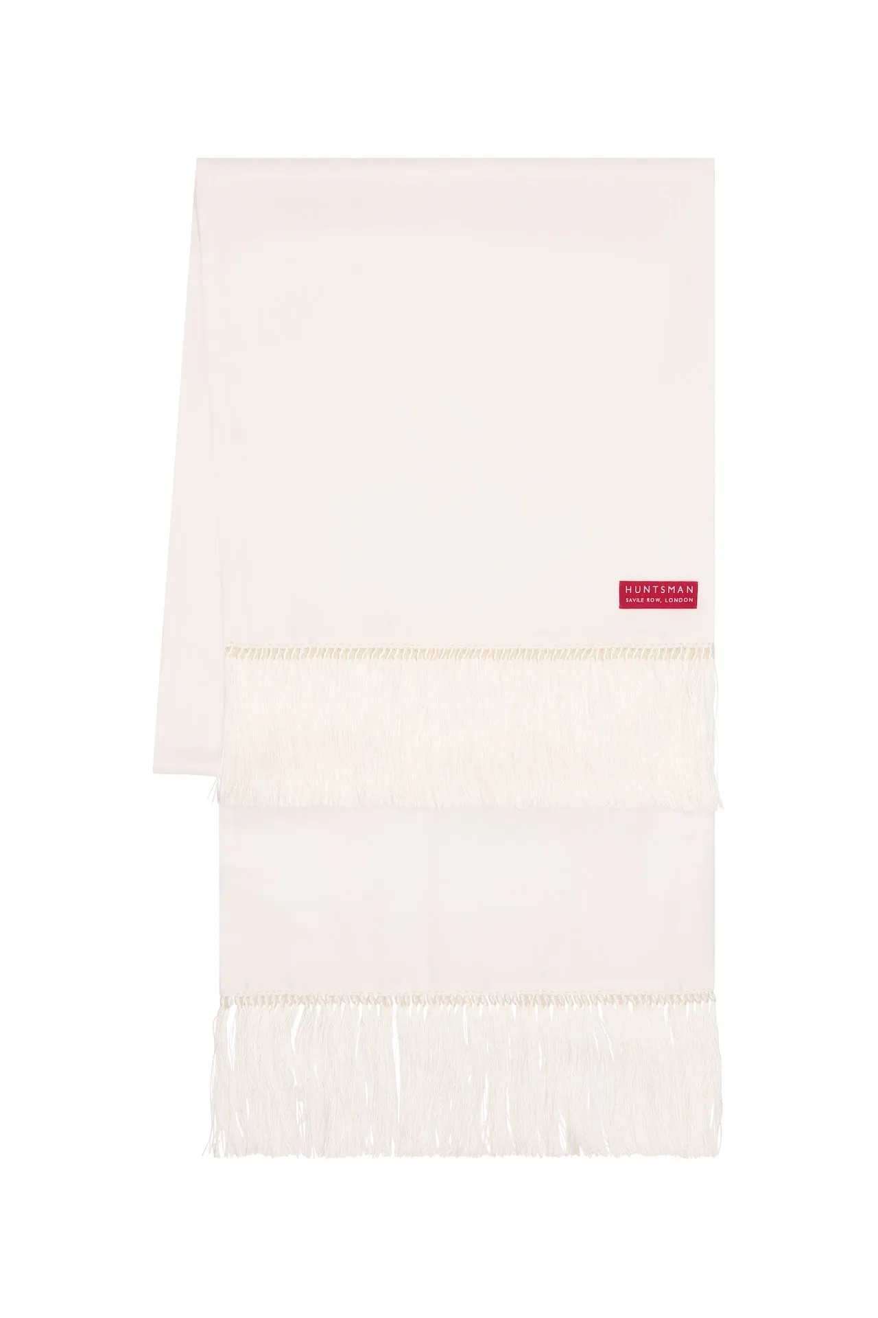 White Silk Evening Scarf