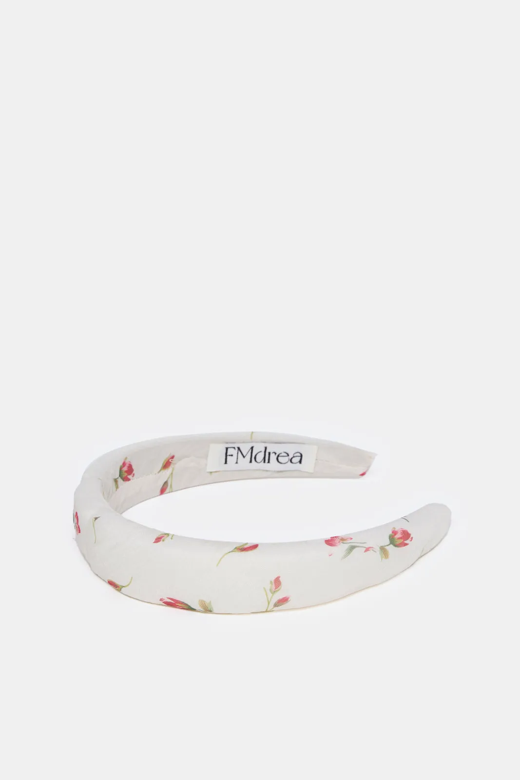 Women White Floral Print Headband Set (Pack of 2)