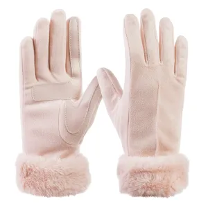 Women's Microsuede Mya Gloves with Faux Fur Cuff and smartDRI®